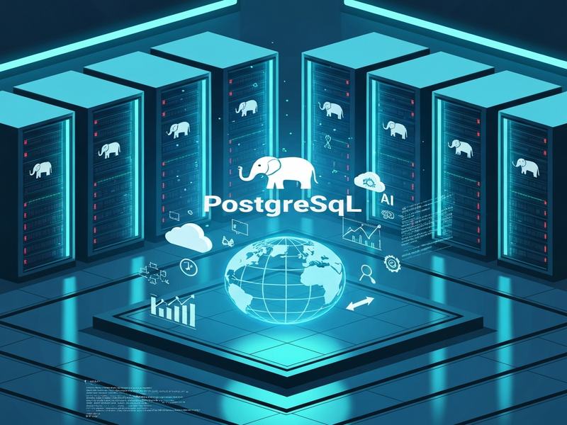 Illustration of PostgreSQL as a universal database in 2026