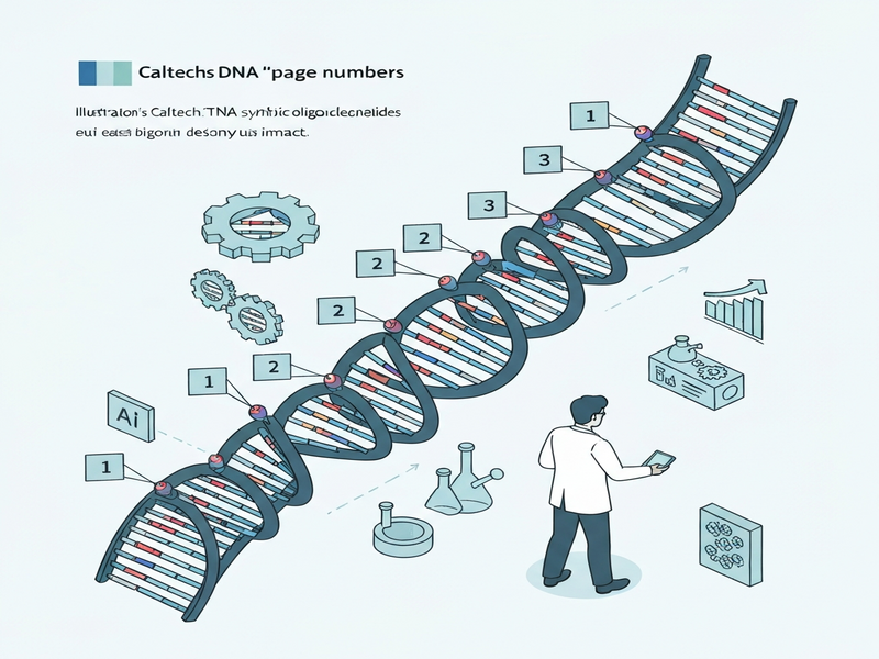 Illustration of DNA page numbers concept
