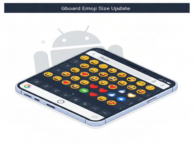 Gboard emoji size change illustration