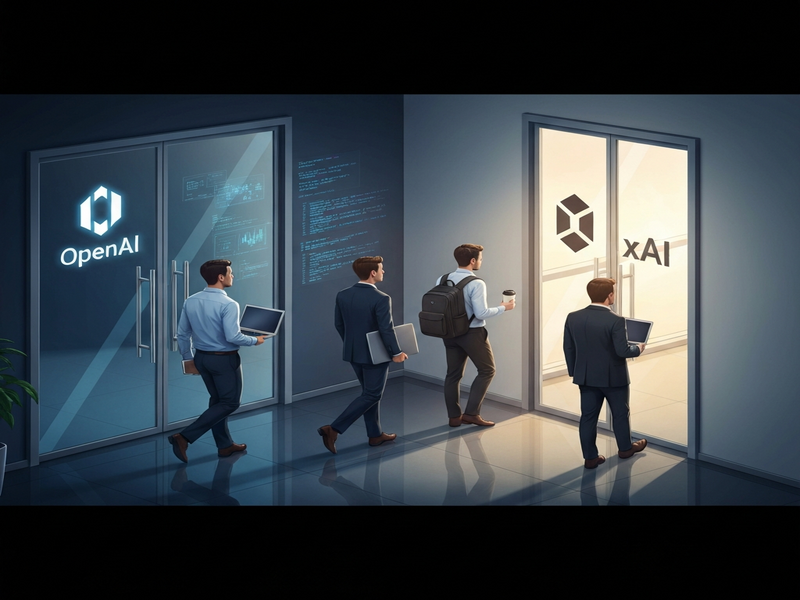 AI talent exodus illustration