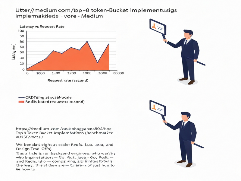 Latency vs Request Rate chart for CRDT and Redis token bucket limiters