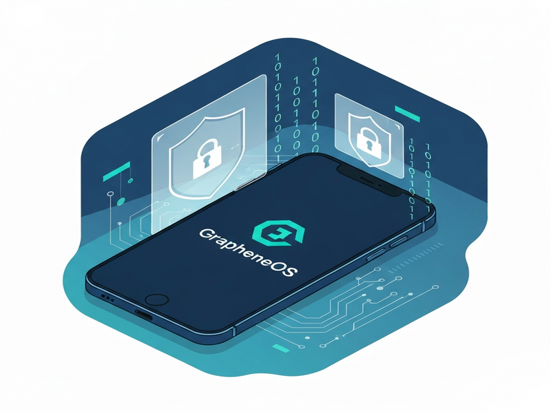 GrapheneOS privacy mobile OS illustration