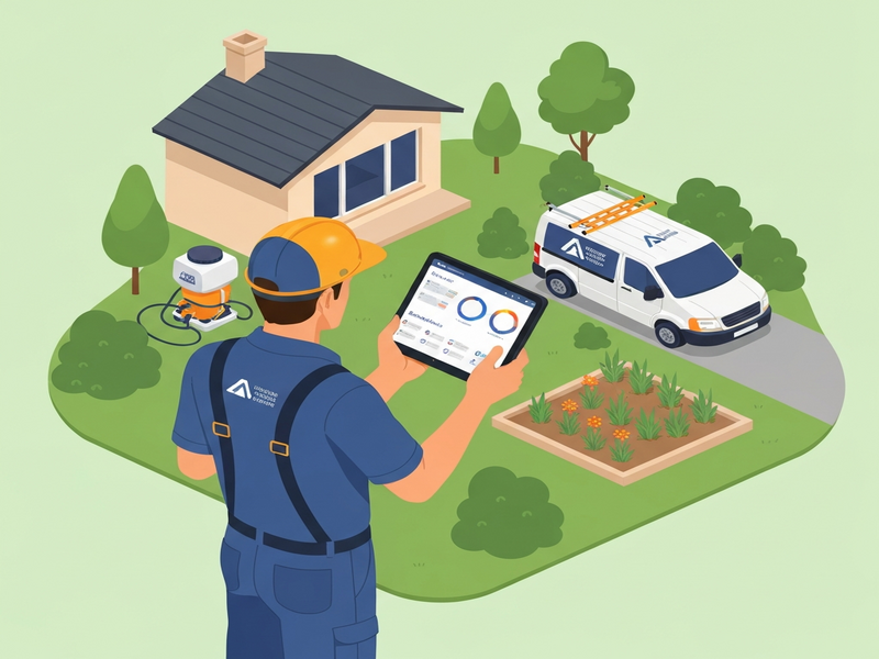 Illustration of AI-powered pest control SaaS platform built on UBOS