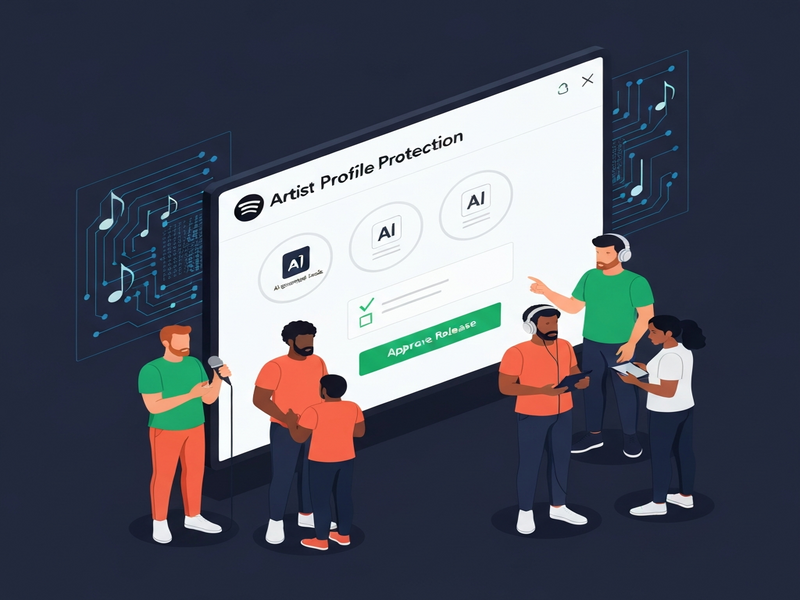 Spotify AI misattribution tool illustration