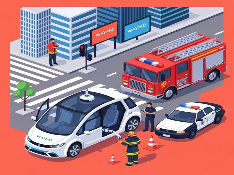 Waymo robotaxi stuck in traffic