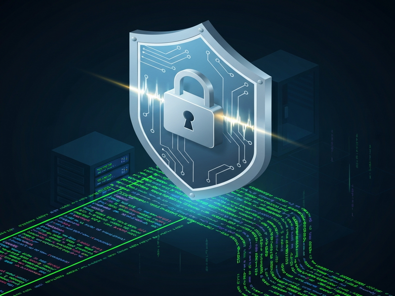Digital security shield over AI code
