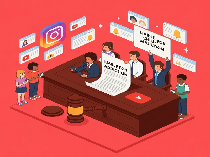 Jury verdict Instagram YouTube addiction