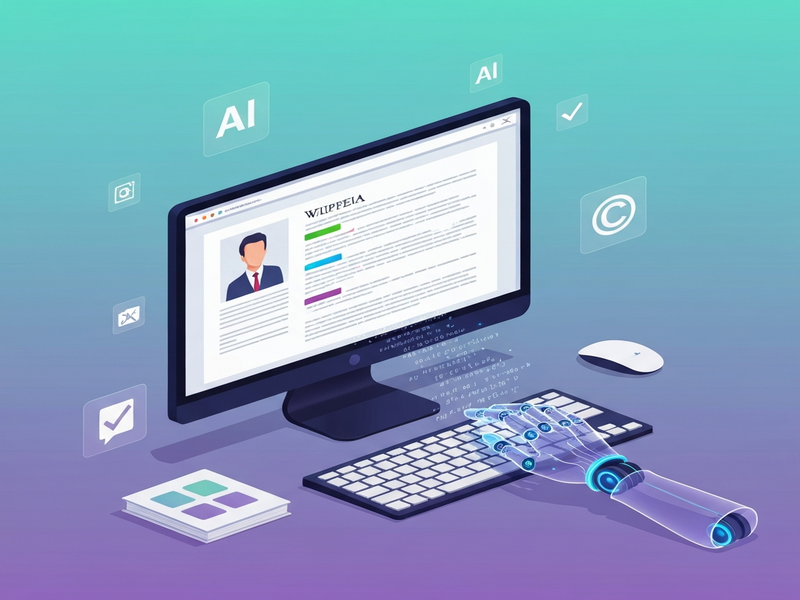 Wikipedia AI ban illustration
