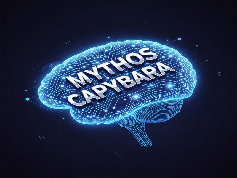 Illustration of Anthropic's Mythos and Capybara models showcasing text, image, and audio processing capabilities