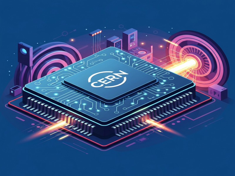 CERN AI silicon illustration