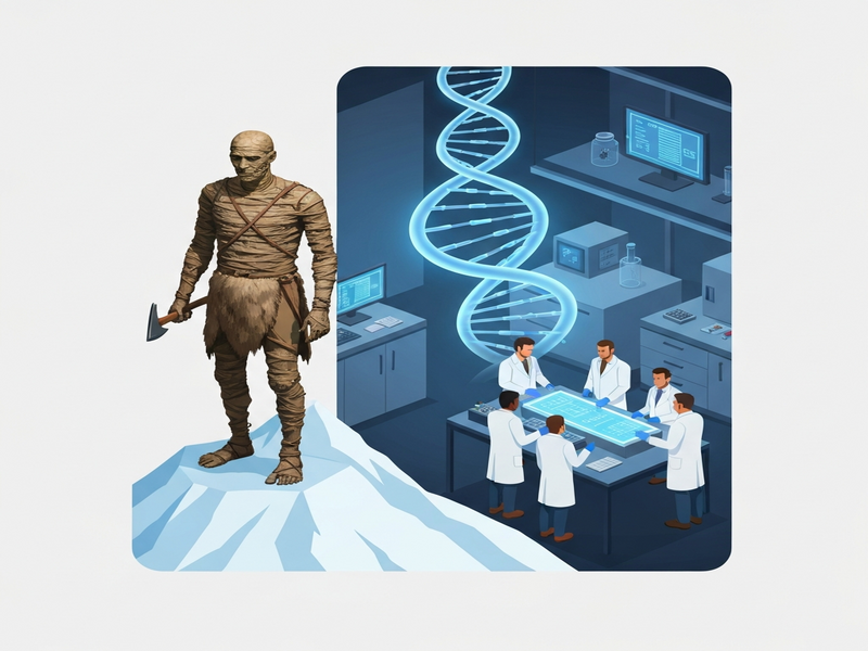 Ötzi DNA discovery illustration