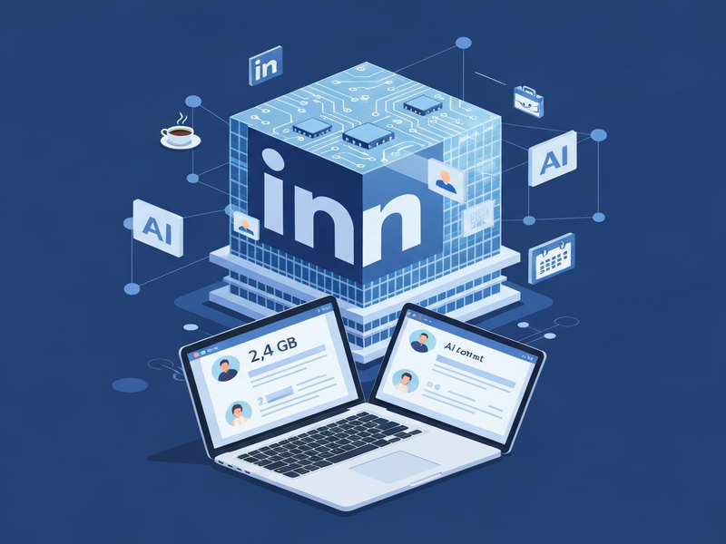 AI‑driven LinkedIn feed illustration