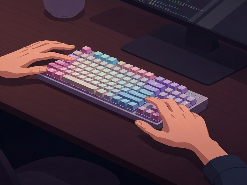 Typing and Keyboard Evolution Illustration
