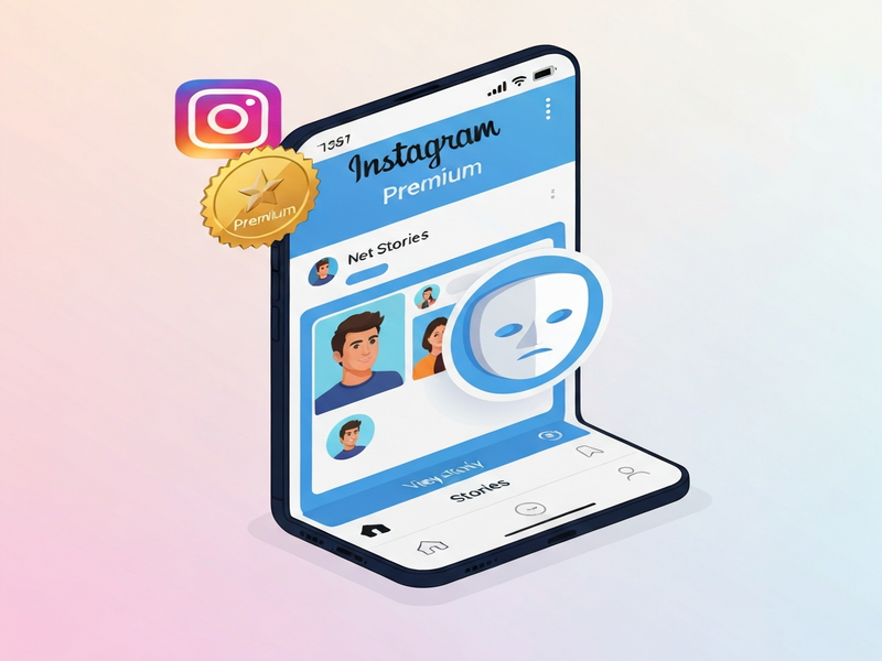 Illustration of Instagram premium subscription