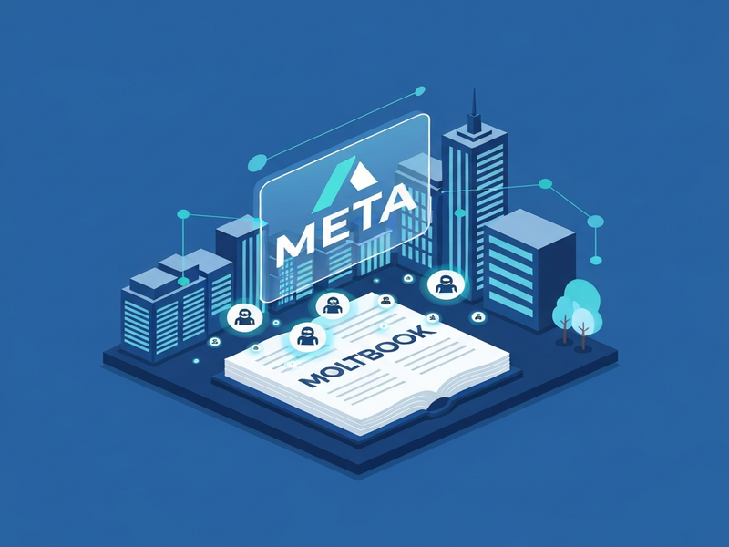 Meta acquisition of Moltbook illustration
