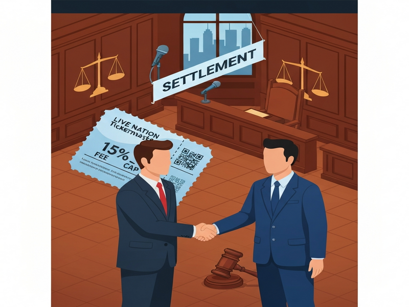Live Nation Ticketmaster DOJ settlement infographic
