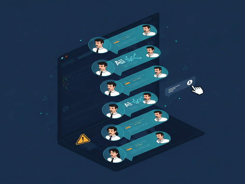 Illustration of AI ethics and community dialogue
