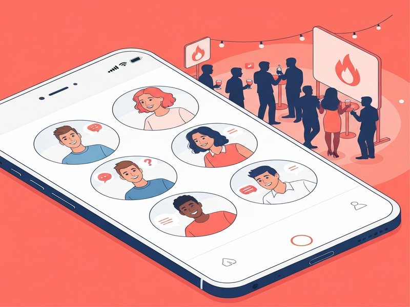 Tinder revamp illustration