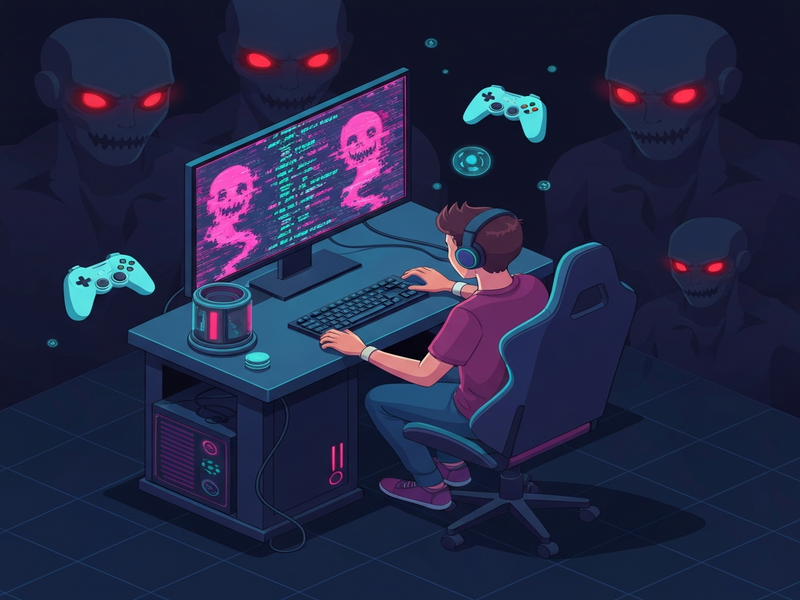 AI gaming nightmares illustration