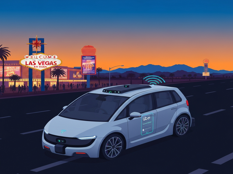 Motional robotaxis cruising the Las Vegas Strip