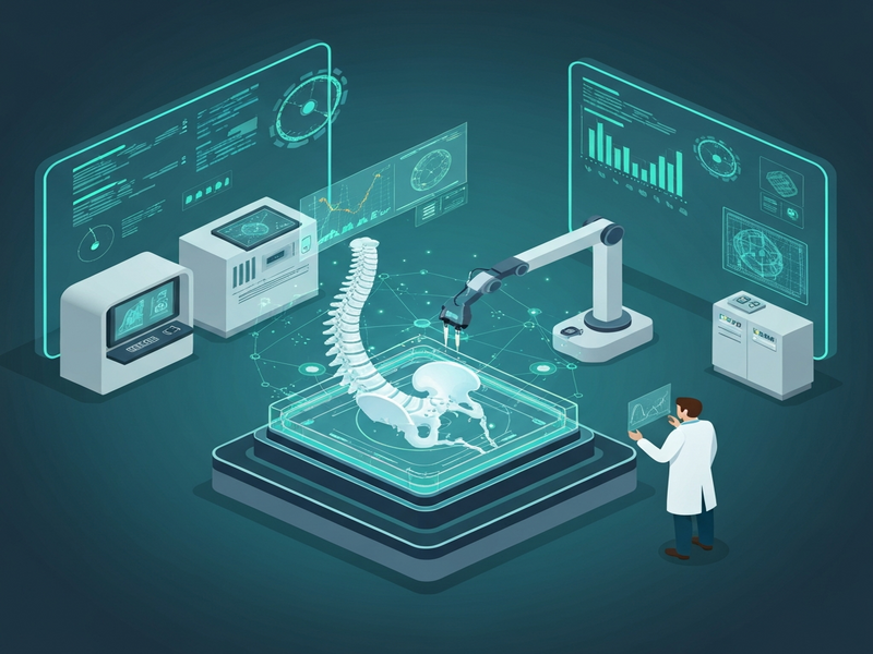 AI-driven spine care illustration