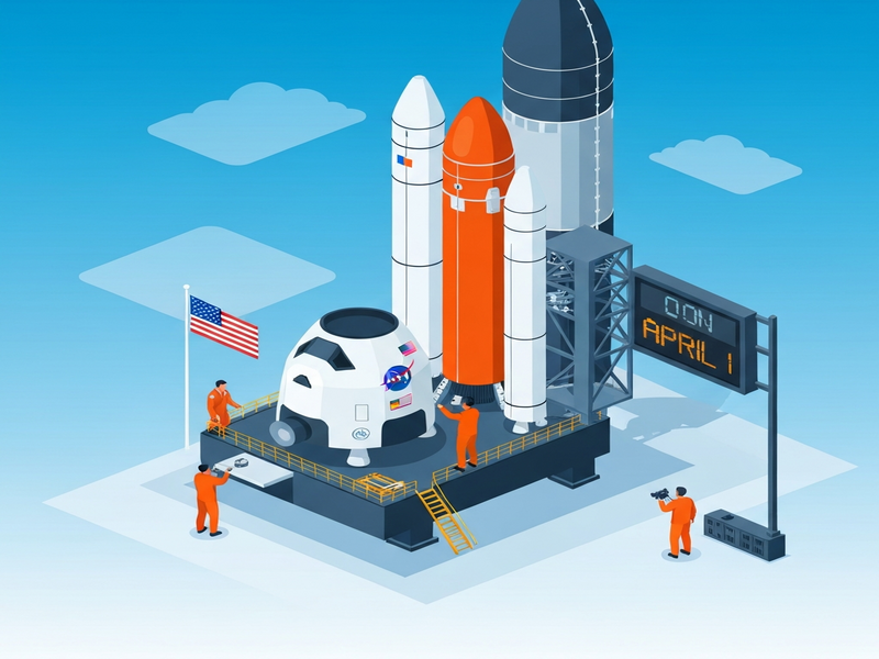 NASA Artemis II launch illustration