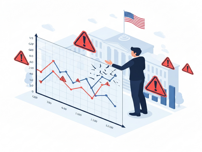 Illustration of US economic data reliability challenges