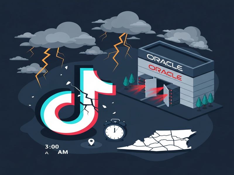TikTok outage visualized with data‑center icons