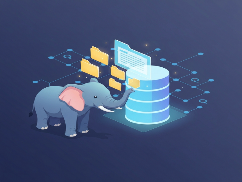 Postgres built-in file system diagram