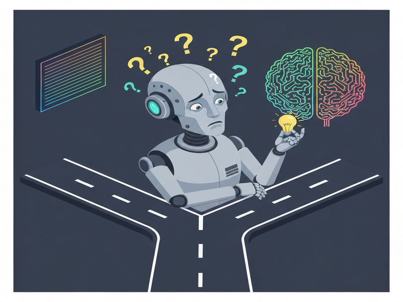 AI indecision illustration