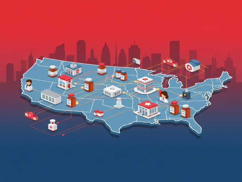 American healthcare cost analysis illustration