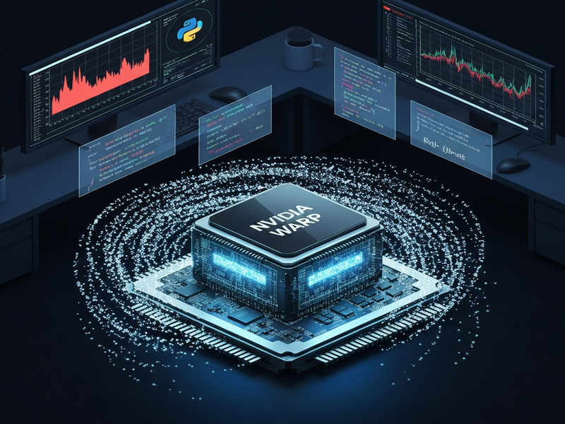 NVIDIA Warp GPU simulation illustration