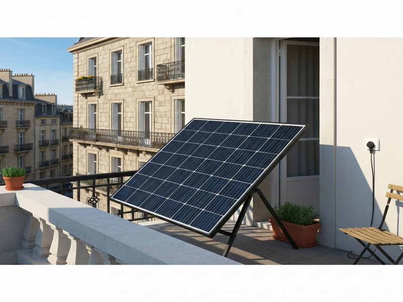 Solar balcony on a European apartment