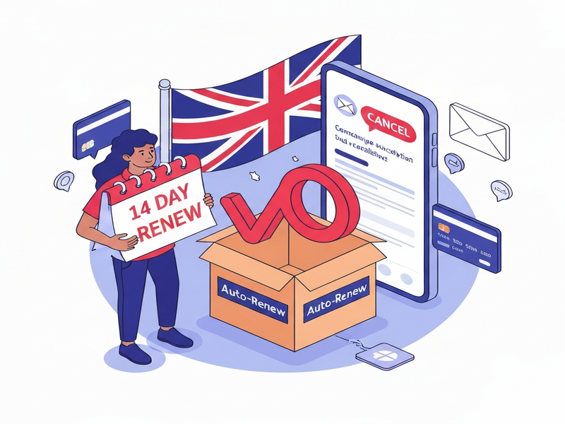 Illustration of UK subscription law cooling‑off period