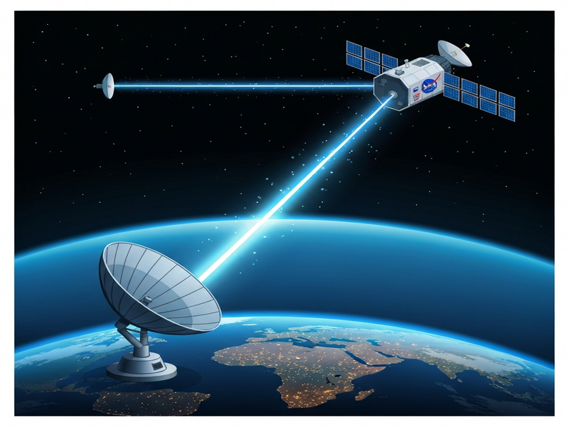 Artemis II laser communication illustration