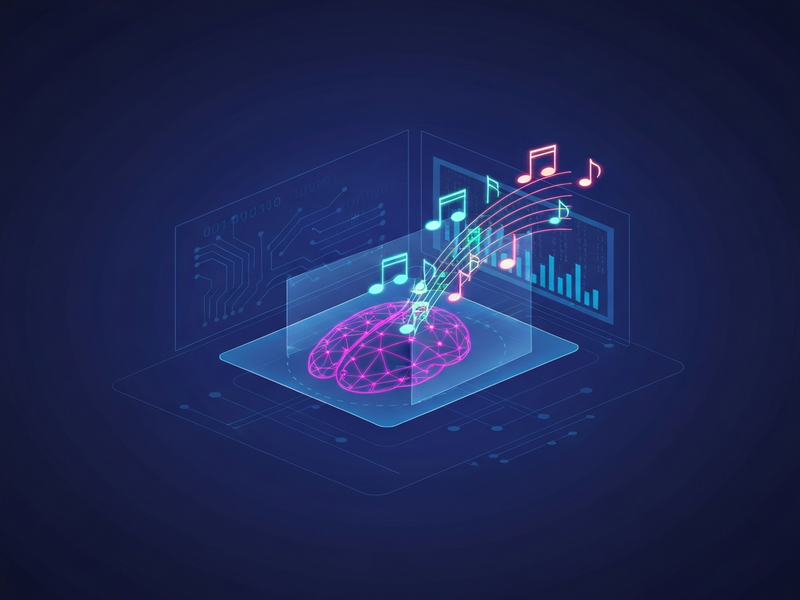 AI‑generated music illustration