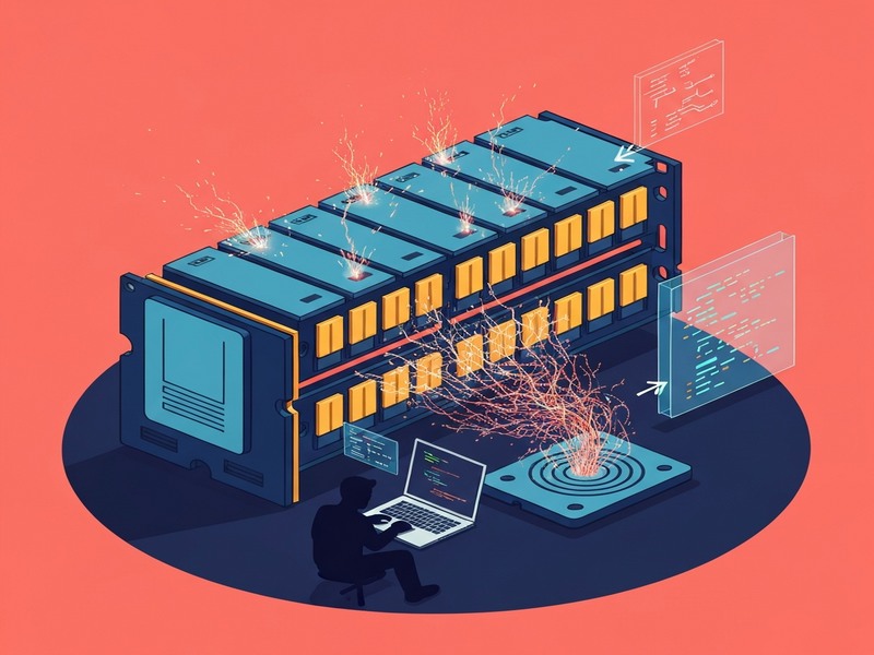 Rowhammer attack illustration