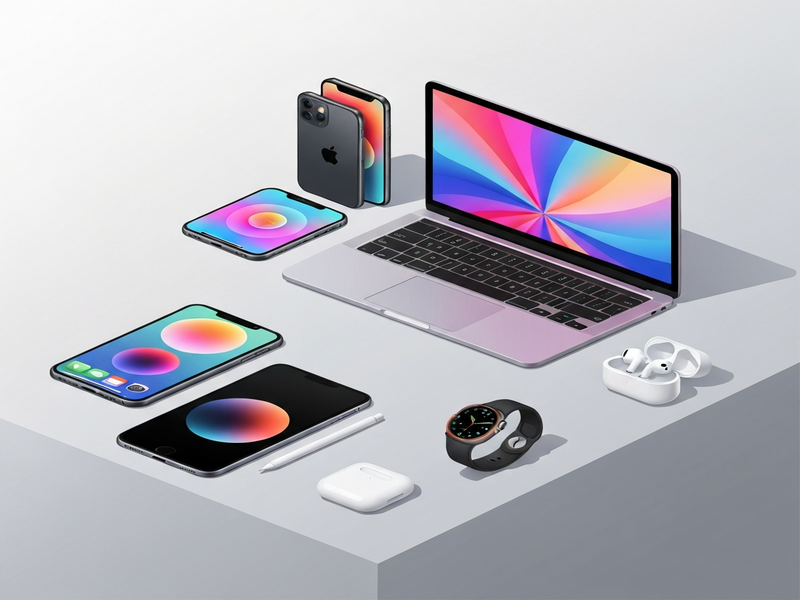 Apple product lineup illustration