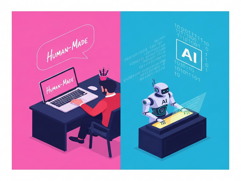AI content labeling illustration