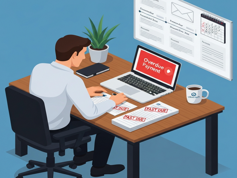 Illustration of automated invoice collection workflow