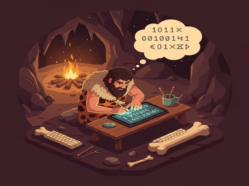 Caveman project illustration
