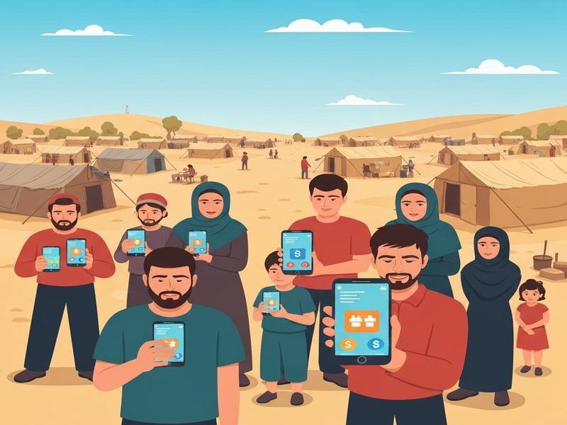 Lebanese refugees using smartphones to receive digital aid