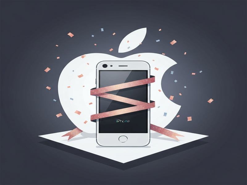An artistic representation of the Apple iPhone's evolution and its impact on technology and jobs