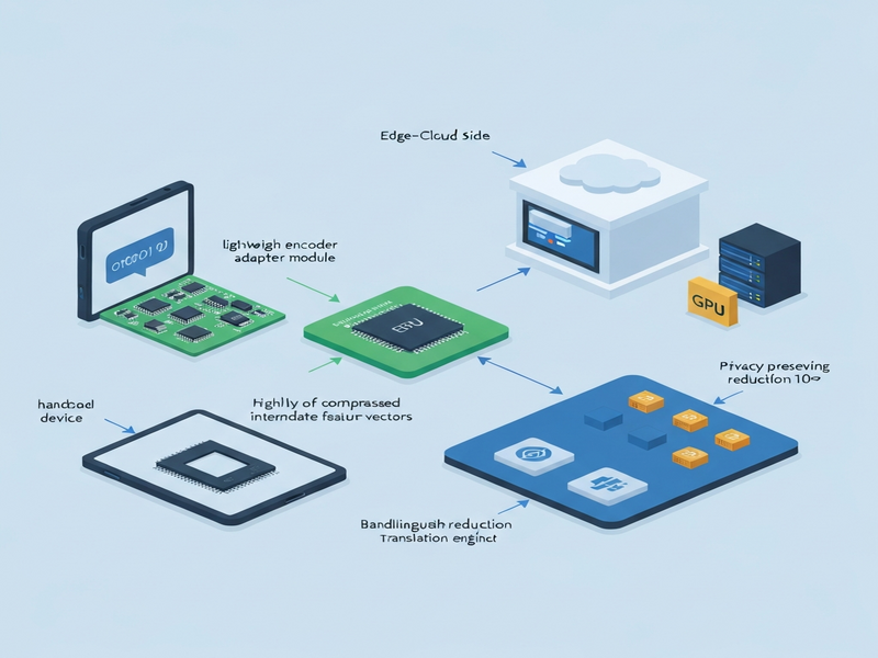 Edge‑cloud split inference diagram