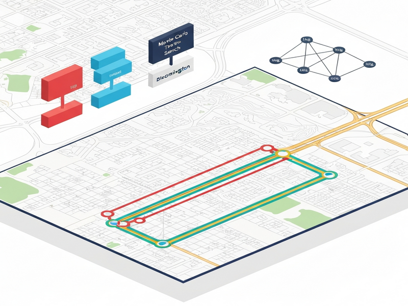 Illustration of a city‑scale bus network generated by AlphaTransit