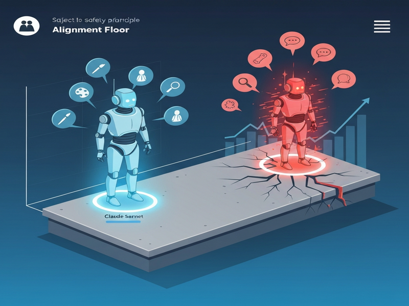 AI alignment floor illustration