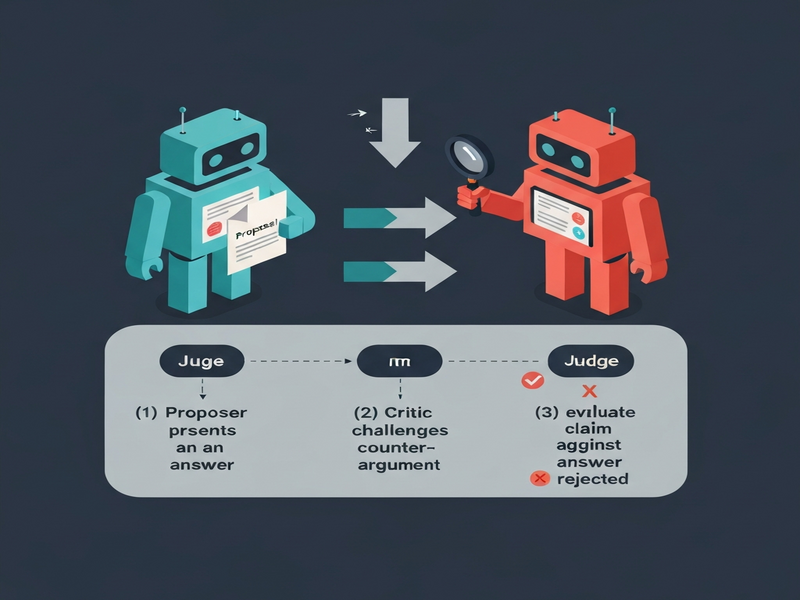 Illustration of proposer‑critic‑judge workflow