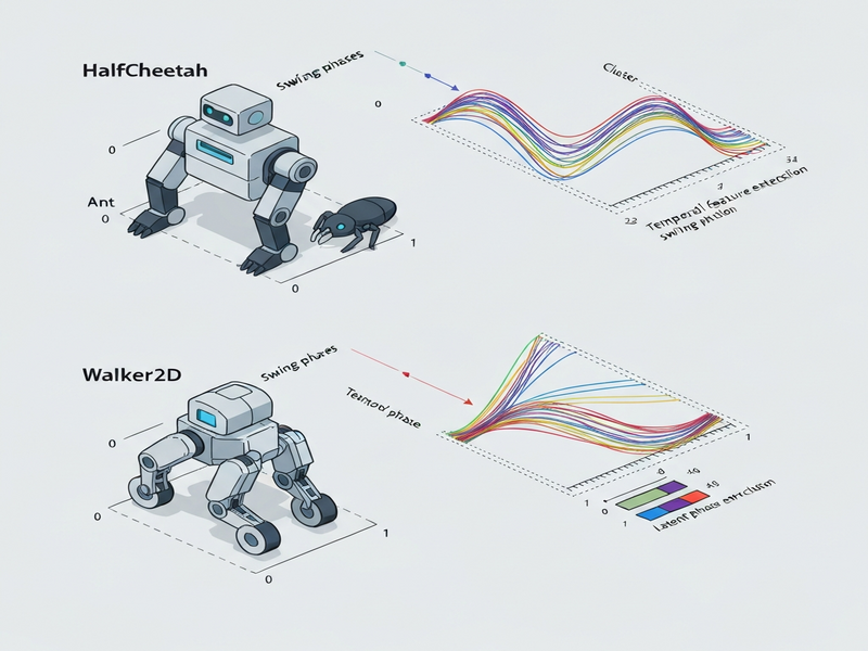 Visualization of latent phase structures in locomotion policies