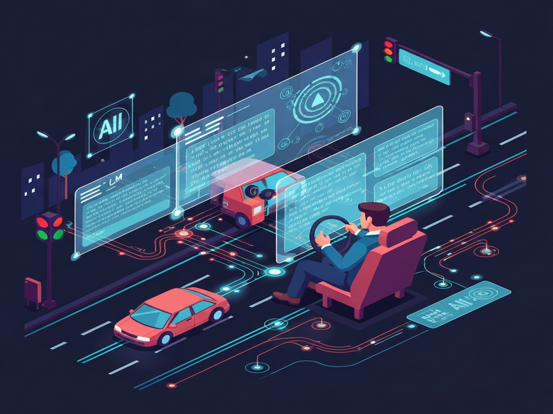 Illustration of LLM‑Explainable DRL framework for autonomous driving