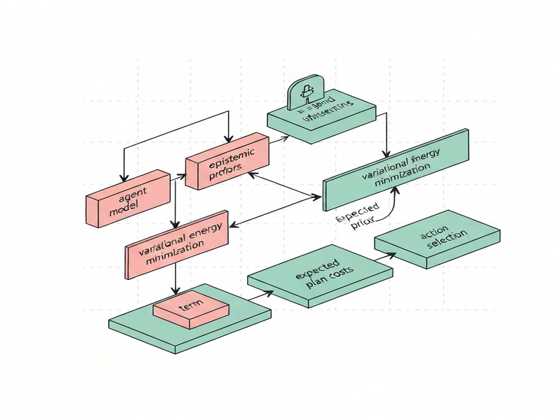 Diagram illustrating Expected Free Energy-based planning as variational inference